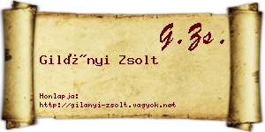 Gilányi Zsolt névjegykártya